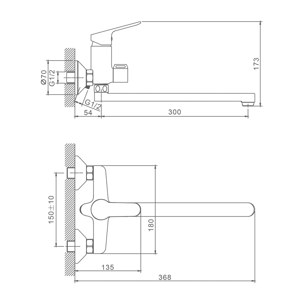Смеситель для ванны SPLENKA S07.22