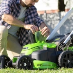 Газонокосилка аккумуляторная Greenworks GD60LM61 60В (без АКБ и ЗУ) нож 61 см, 2519107