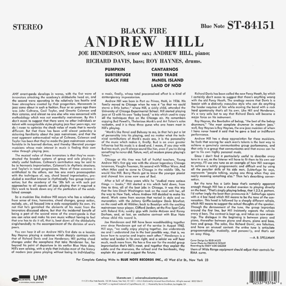 Andrew Hill / Black Fire (LP)