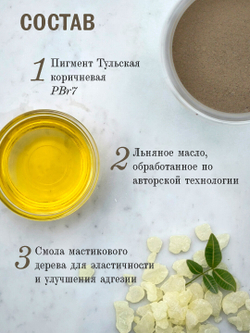 Масляная краска Тульская коричневая 40 мл