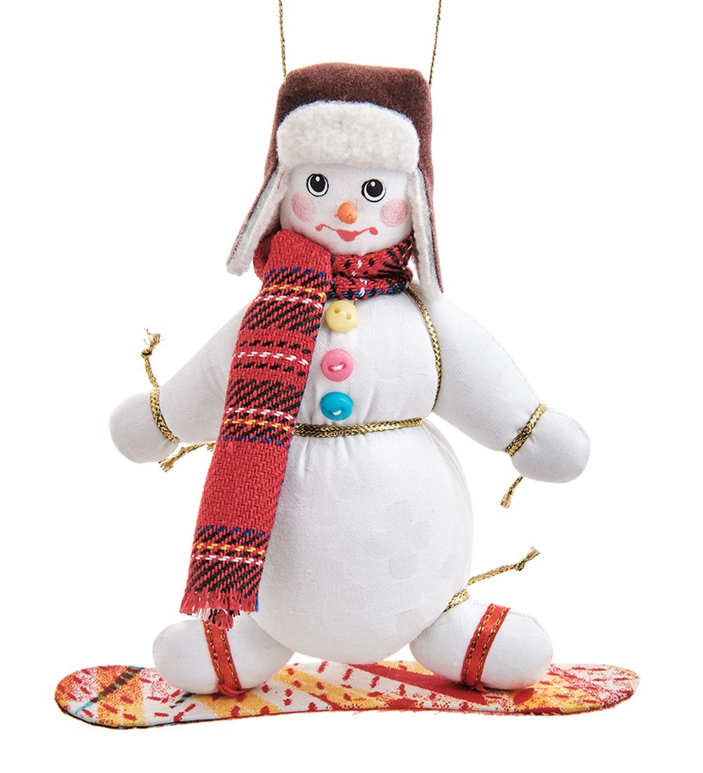 RK-939 Кукла подвесная «Снеговик на сноуборде»