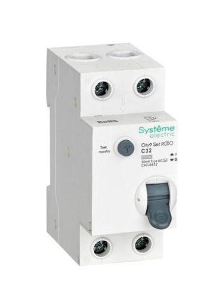 Выключатель автоматический дифференциального тока City9 Set (АВДТ) 1P+N C 32А 6кА 30мА Тип-AС 230В SE C9D36632