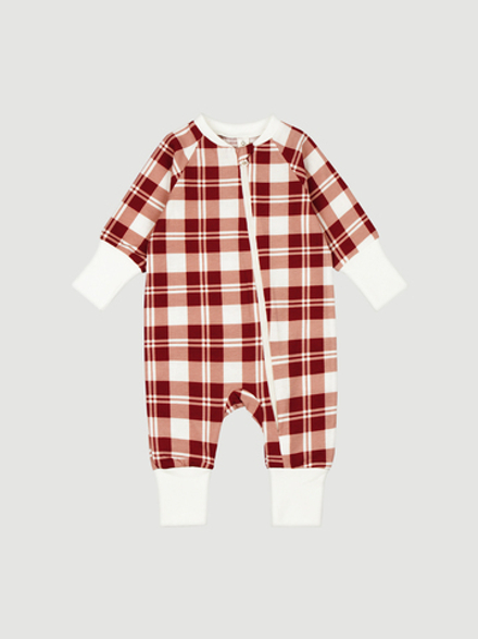 Комбинезон на манжетах Mjölk Christmas Check, с рукавом реглан