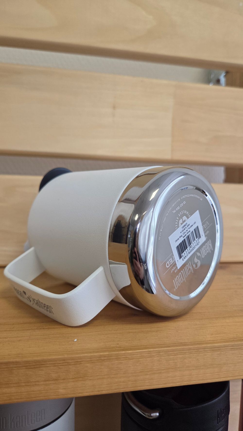 Термокружка Klean Kanteen Camp Mug 12oz (355 мл) White (вмятина на донышке)