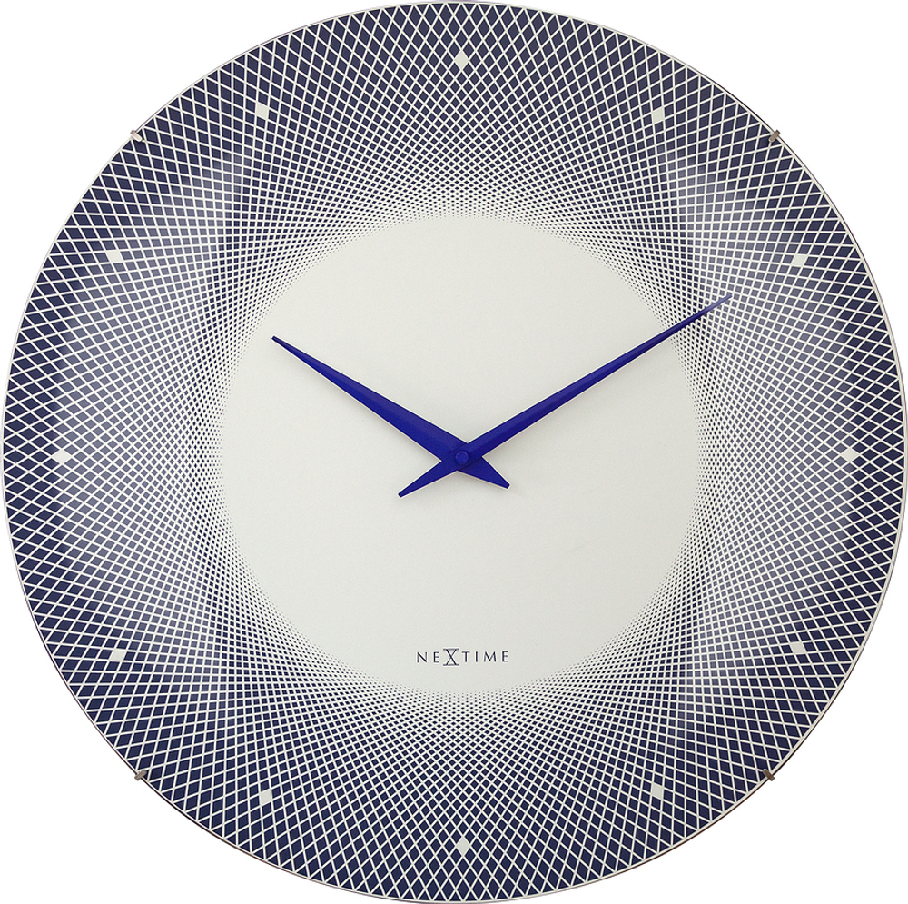Настенные часы NeXtime Deep 50, стекло, 50 см, синие