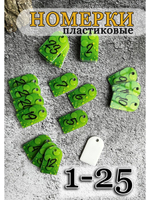 Номерки для гардероба акрил 3х5 см