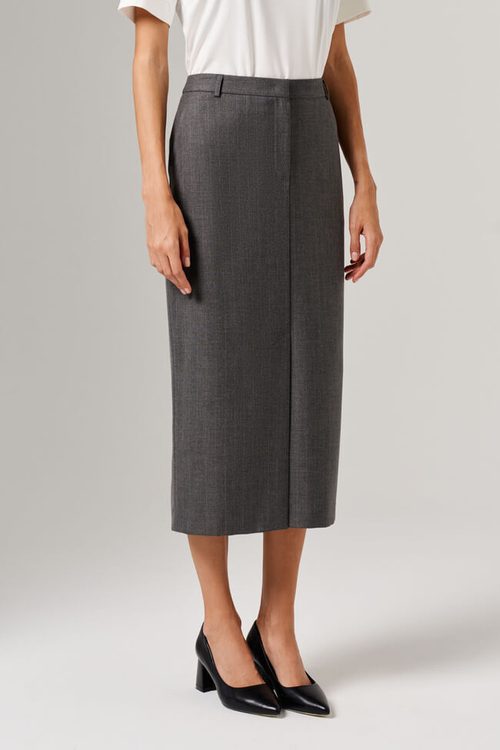 4863 Юбка женская (темно-серый полоска)