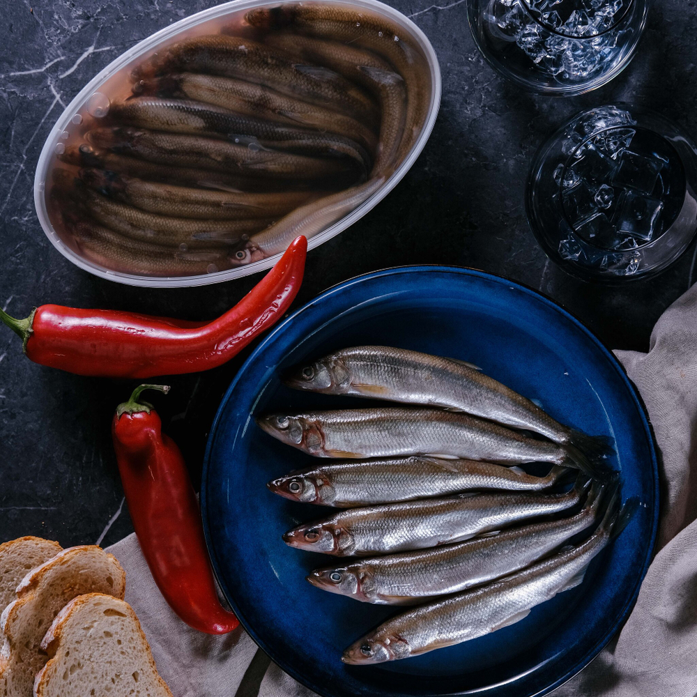 Корюшка слабосоленая 500гр.