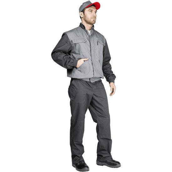 Костюм "Навигатор-2" полукомбинезон (т.серый/серый)