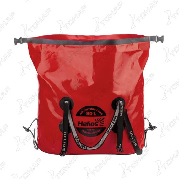 Гермосумка 80л (ПВХ, красный/черный) (HS-GS-80-RB) Helios