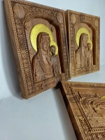 Освященная Икона Казанской Божией Матери 19x23.8см дуб - Кб