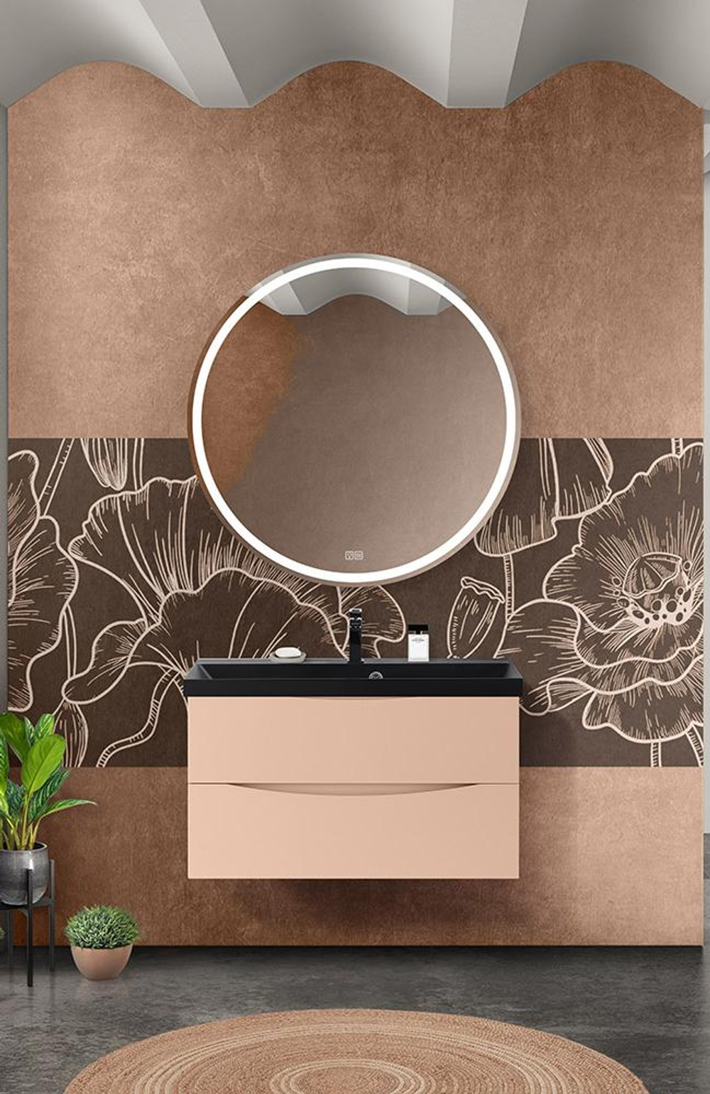 Тумба подвесная под раковину BelBagno MARINO-800-2C-SO-CO-P