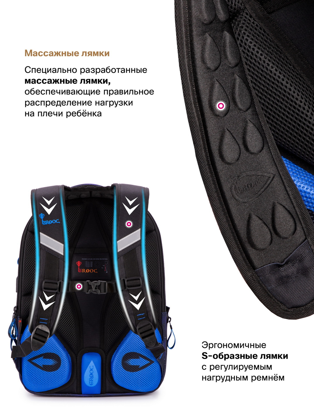 Рюкзак GROOC 14-060 + мешок + сумка-пенал