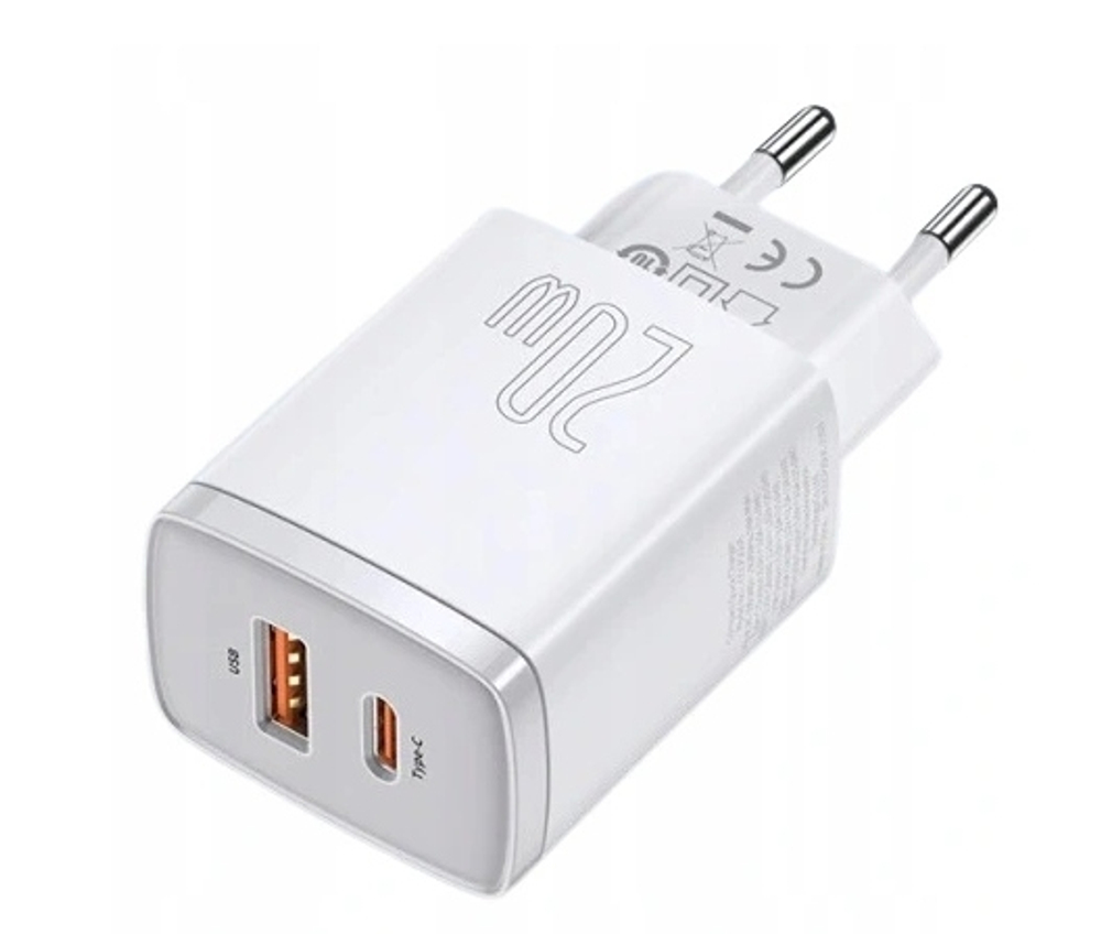 Блок питания Baseus Compact Fast Charger USB/USB-C 20W