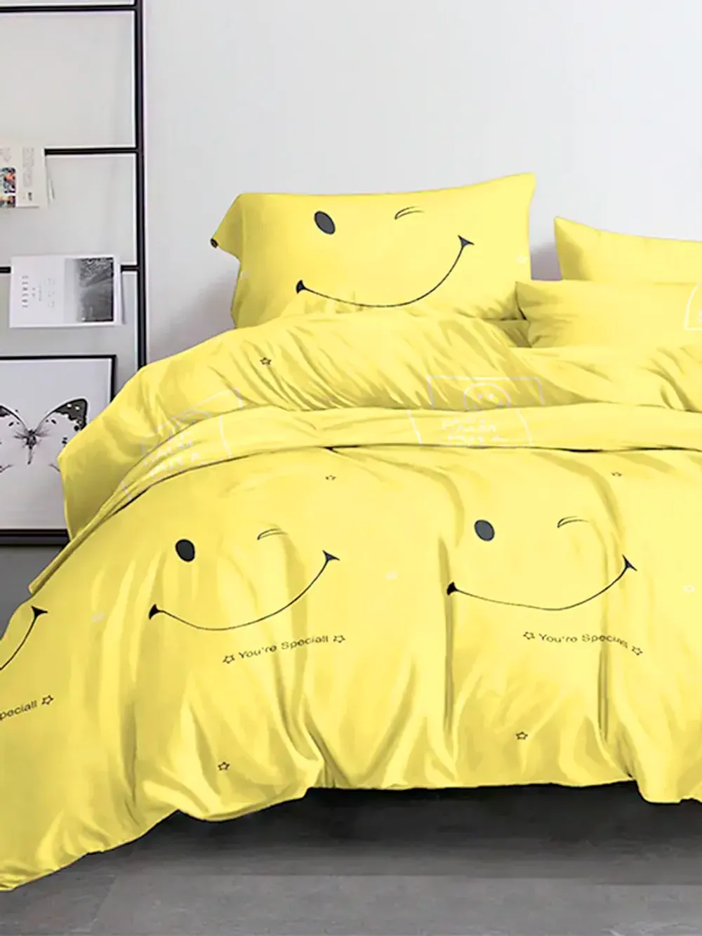 Наволочка комплект 2шт Полисатин Мечта "Smile" 50x70 см на молнии