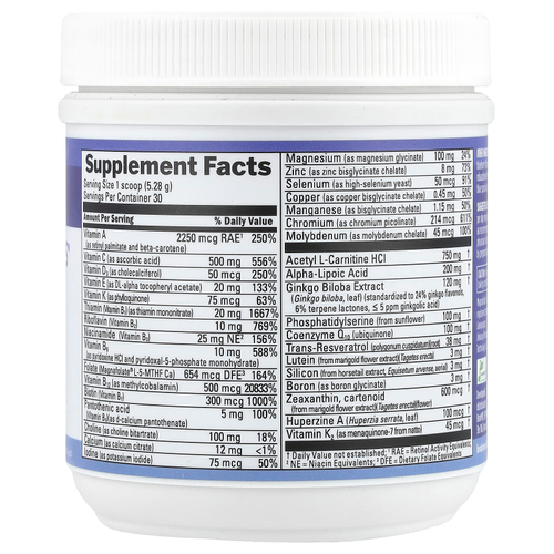 BrainMD, Bright Minds ™ Memory Multi, черничный лимонад, 158,4 г (5,59 унции)