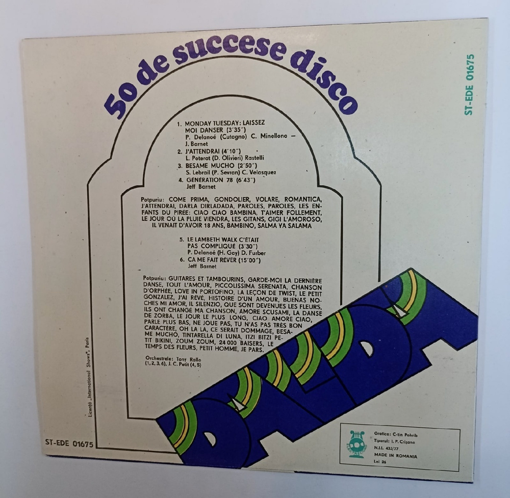 Dalida 50 De Succese Disco (Romania 1980)