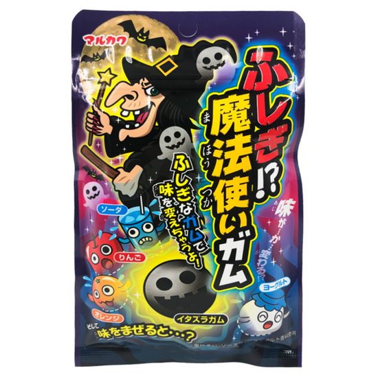 Жевательная резинка Marukawa Ведьмочка (апельсин,  яблоко, йогурт, газировка) 47г