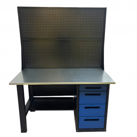 Верстак инструментальный GWT-V1400B2 Great Wolf, с двумя экранами, 4 ящика, 1400x700