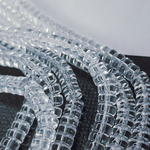 Бусины шайбы, рондель, хрусталь, лэмпворк, стекло, р-р 6мм, цена за набор 10 шт