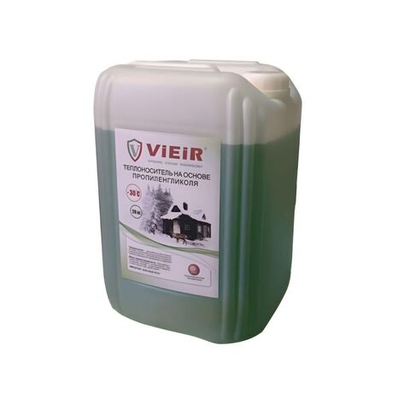 Теплоноситель для отопления ViEiR, пропиленгликоль -30℃ (20 кг) зеленый