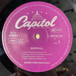 Винтажная виниловая пластинка LP Grand Funk Railroad Survival (Germany 1980)