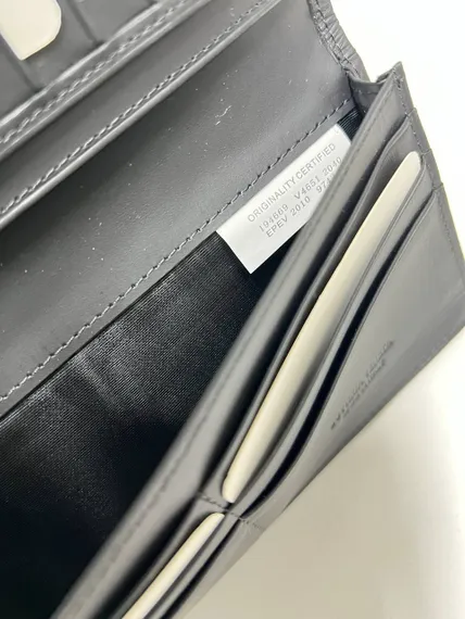 Бумажник Bottega Veneta Intrecciato черный