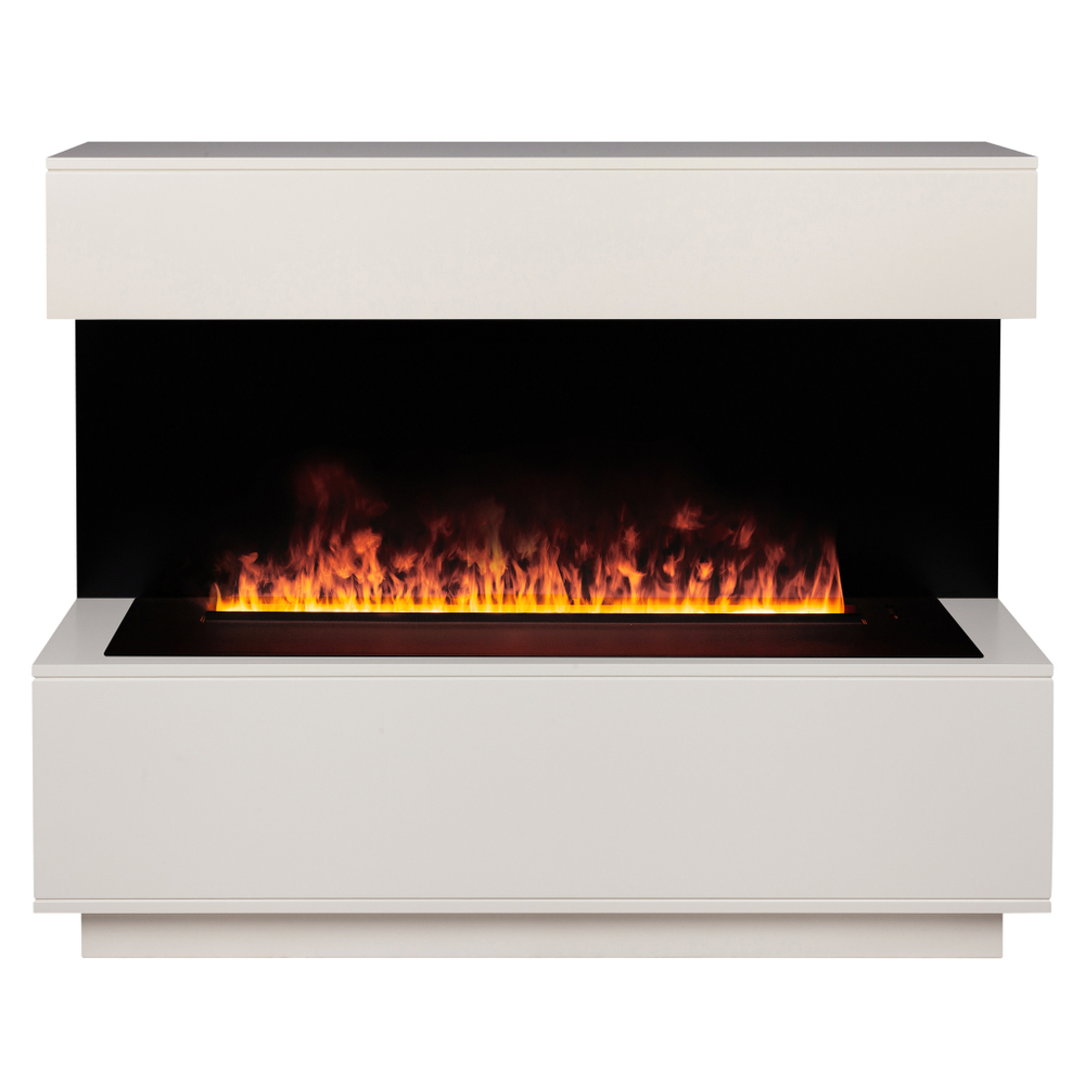 Каминокомплект Real Flame Modern CST1000 WT-P614 с очагом 3D Cassette 1000 Black Panel