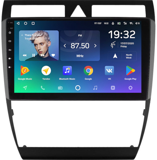 Магнитола для Audi A6 2001-2004 - Teyes CC2 PLUS монитор 9" QLED, Android 10, Быстрая, SIM-слот
