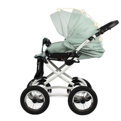 Детская коляска Indigo Barbara 21 Classic 2 в 1 Ba02 шалфей