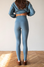 Легинсы с мягким поясом, Пыльно-голубой