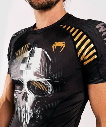 Рашгард Venum Skull Rashguard Short Sleeves Black/Grey
