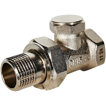 Клапан запорно-балансировочный прямой Rommer 1/2"для радиатора (RVL-0001-100015)