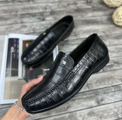 Мокасины из кожи крокодила Stefano Ricci