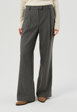 Брюки свободного кроя серые