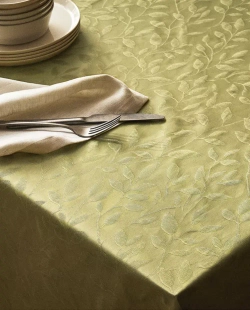 ZARA HOME ЖАККАРДОВАЯ СКАТЕРТЬ С УЗОРОМ, ЗЕЛЕНЫЙ