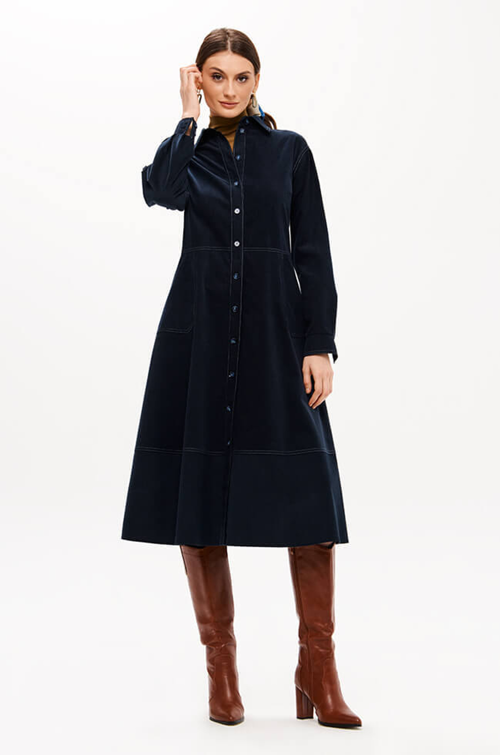 51697 Платье женское (темно-синий)