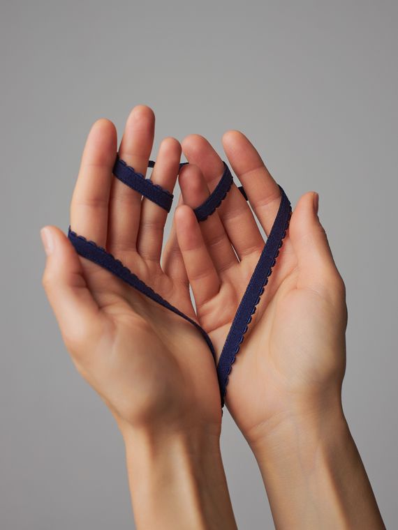 061 641/8 ОПТ Резинка отделочная Lauma Fabrics, 8 мм, темно-синий 061