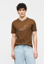 Emporio Armani Футболка с принтом - Коричневый
