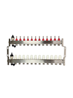 Коллекторная группа с расходомерами САРМАТ 1"x3/4" 12 вых. нерж с в /о SS2200 (CN)