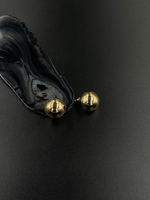 Серьги крупные шары, оттенок золото глянец