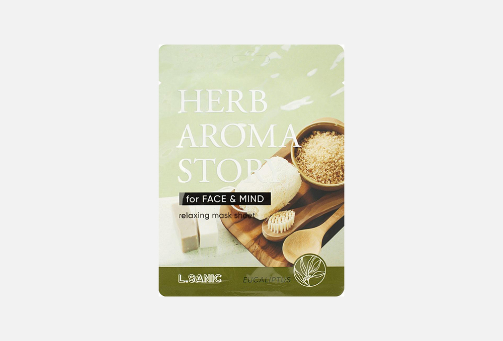 L.Sanic Тканевая маска с экстрактом эвкалипта и эффектом ароматерапии Herb Aroma Story Eucalyptus Relaxing Mask Sheet (25 мл)