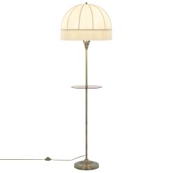 Citilux Базель CL407931T Торшер бронза со столиком и бежевым абажуром