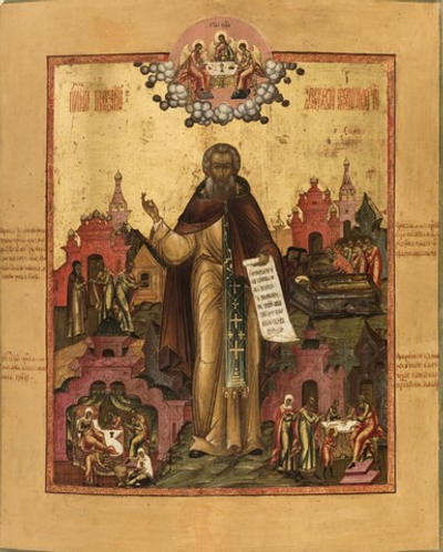 Икона святой Макарий Унженский, Желтоводский на дереве на левкасе