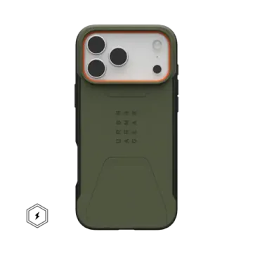 UAG Civilian with MagSafe Series Case for Apple iPhone 17 Pro Max Olive/Orange (Зелёный)