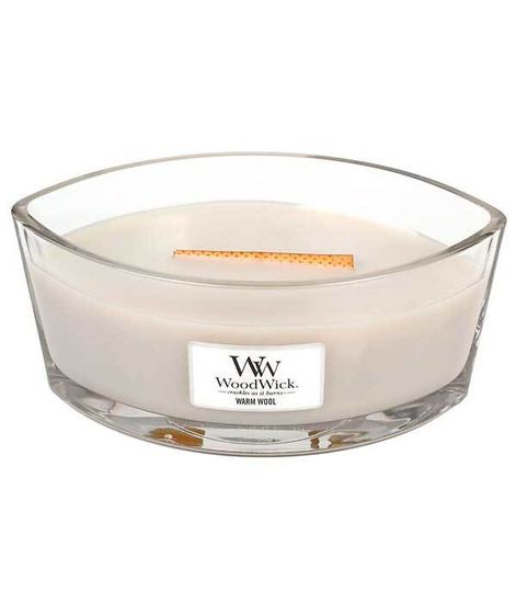 Теплая шерсть, ароматическая свеча эллипс, WoodWick