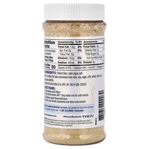 Peanut Butter & Co., арахисовый протеиновый порошок, оригинальный вкус, 184 г (6,5 унции)