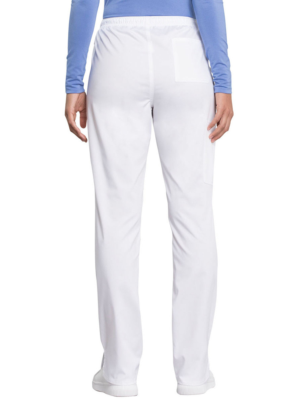 Брюки медицинские женские Cherokee WW235AB на резинке со шнурком, белый, 42