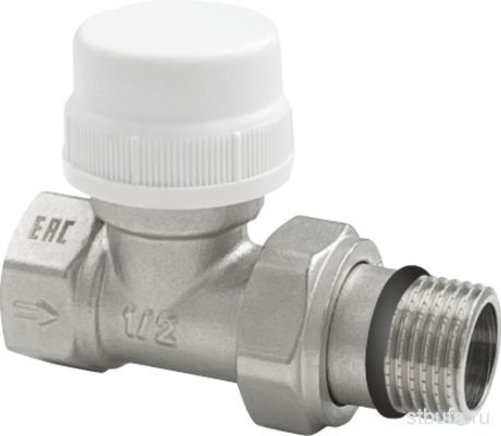 Клапан с термостатической головкой для рад. прямой 1/2" VALFEX