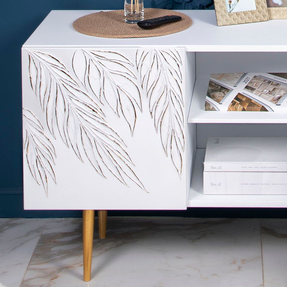 Тумба под ТВ Тропик 155см Стайл Айс Голд